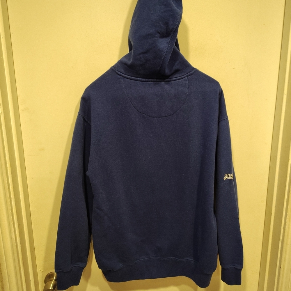 Stitches Blue Chicago Cubs Baseball Team Logo Hoodie Sz M Casual Fan Wear - Picture 7 of 7